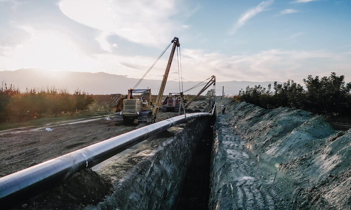 Main contractor AVAX S.A. completes 47%  of major high-pressure pipeline in Greece